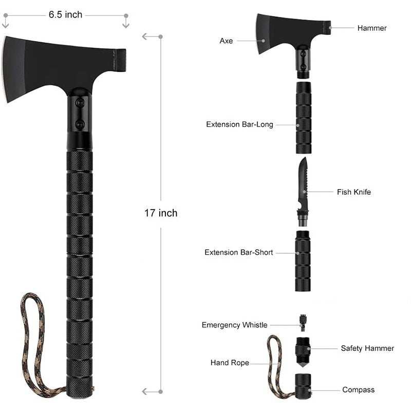 Foldable Axe Multi Tool Kit Camping Hatchet