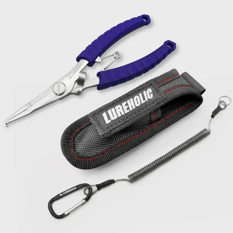 LUREHOLIC 58g Super Light 15cm Split Ring Pliers Lure Fishing Stainless Steel Pliers with Bag and Lanyard