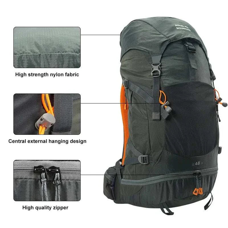 Large Capacity Outdoor Climbing Bag Waterproof Hiking Camping Backpack Women Man Travel Backpack 2024 New Camping Equipment