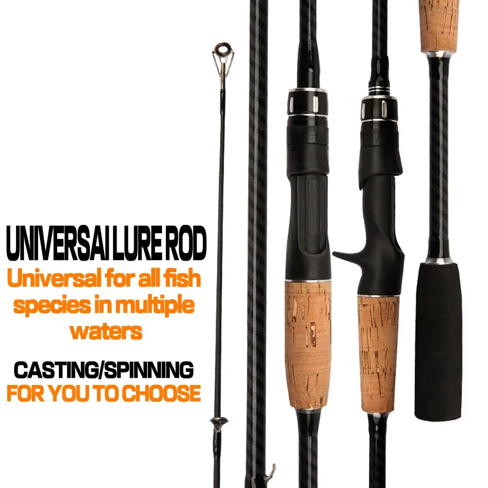 Jigging Bass Trout Fishing Rod. Hard and Fast Ultralight Lure Pole. 2 Sections 1.8m 1.65m Casting Spinning Rod