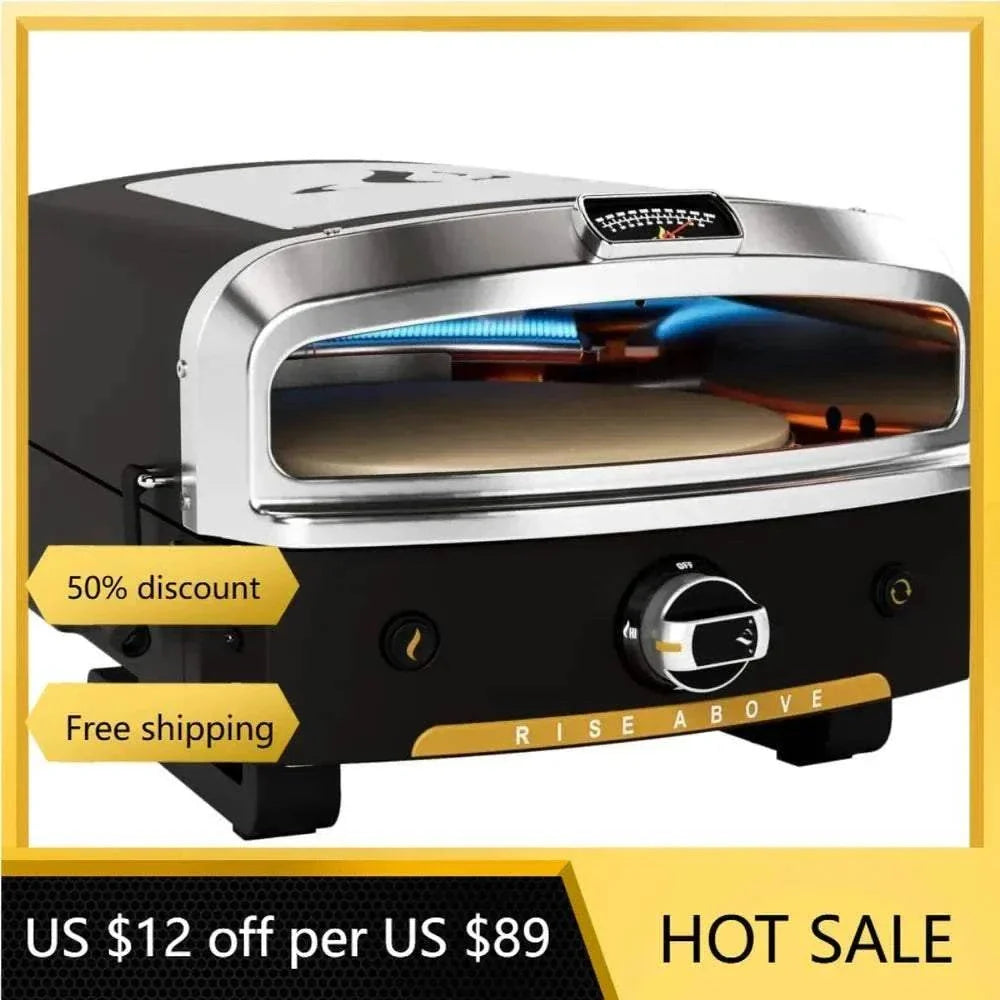 Halo Versa 16 Propane Gas Outdoor Pizza Oven with Rotating Cooking Stone | Portable Appliance for all Outdoor Kitchens